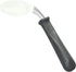 Rehabilitation Advantage Right Handed Grip Easy Coated Offset Spoon, Gray