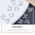 RODAKY 3D Alloy Butterfly Nail Art Charms, 12PCS Silver Butterflies with Gems for Nail Decoration