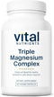 Vital Nutrients Triple Magnesium Complex Supplement | 250mg Vegan Magnesium Glycinate, Malate & Oxide | 90 Capsules