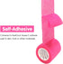 Self Adherent Cohesive Bandage, 3" x 5 Yards, Hot Pink - 6 Rolls for First Aid & Athletic Wrap