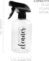 Cornucopia Plastic Cleaning Spray Bottles, Set of 4, 16oz Refillable Trigger Sprayers with Labels