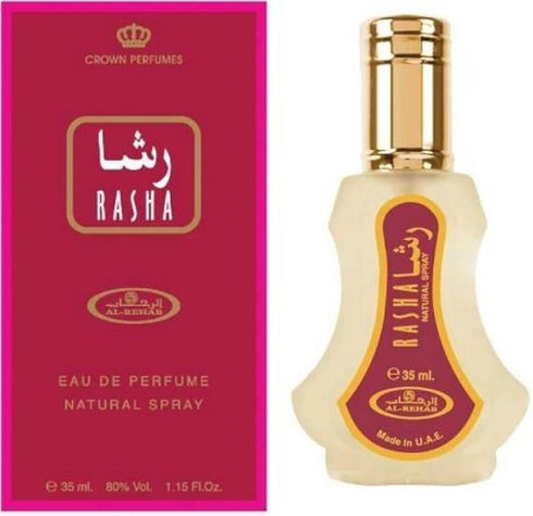 Al Rehab Perfumes Rasha Eau de Parfum Spray for Women, 1.18 Ounce