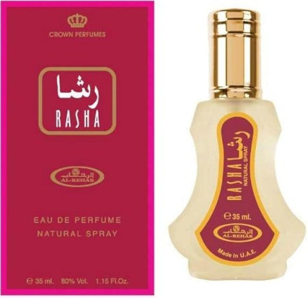 Al Rehab Perfumes Rasha Eau de Parfum Spray for Women, 1.18 Ounce