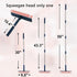 Multi-Use Window Squeegee: 56" Long Handle 2 in 1 Cleaning Tool with Dual Side Blade for Glass and Mirrors