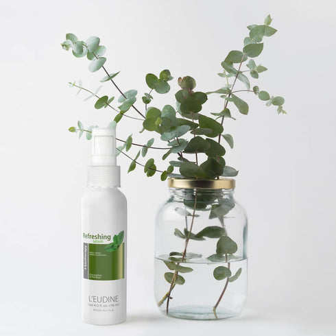 L'EUDINE Refreshing Splash with Eucalyptus Oil, Body & Room Spray, Mint and Aloe Infused (4.0 fl oz)