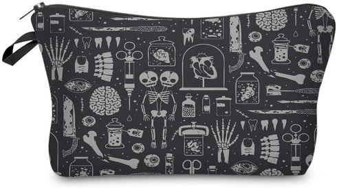 Deanfun Small Waterproof Makeup Case, Cute Cosmetic Bag for Women, Happy Halloween D5-52254