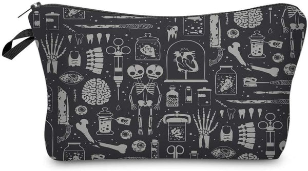 Deanfun Small Waterproof Makeup Case, Cute Cosmetic Bag for Women, Happy Halloween D5-52254
