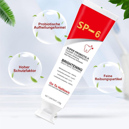 2Pcs Super Probiotic SP-6 Toothpaste, Whitening Toothpaste for Fresh Breath and Deep Cleaning Care
