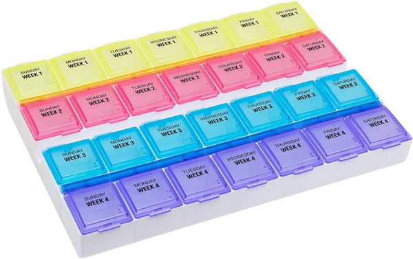 EZY DOSE Monthly Medtime Pill Planner, 28-Day Organizer