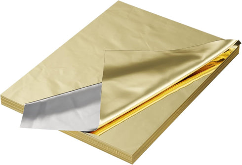 Crown Display Metallic Gold Foil Sheets, 100 Sheets 15 In X 20 In for Gift Wrapping and Crafts, Gold Foil Wrap
