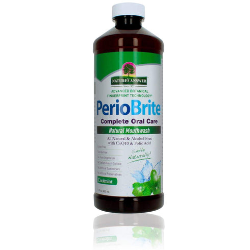 Nature's Answer PerioWash Alcohol-Free Mouthwash, Cool Mint - 16 fl oz, Natural Breath Freshener