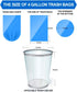 FORID Small Trash Bags, 4 Gallon Garbage Bags, 150 Counts, Thin Material, 5 Color for Office, Home Waste Bin