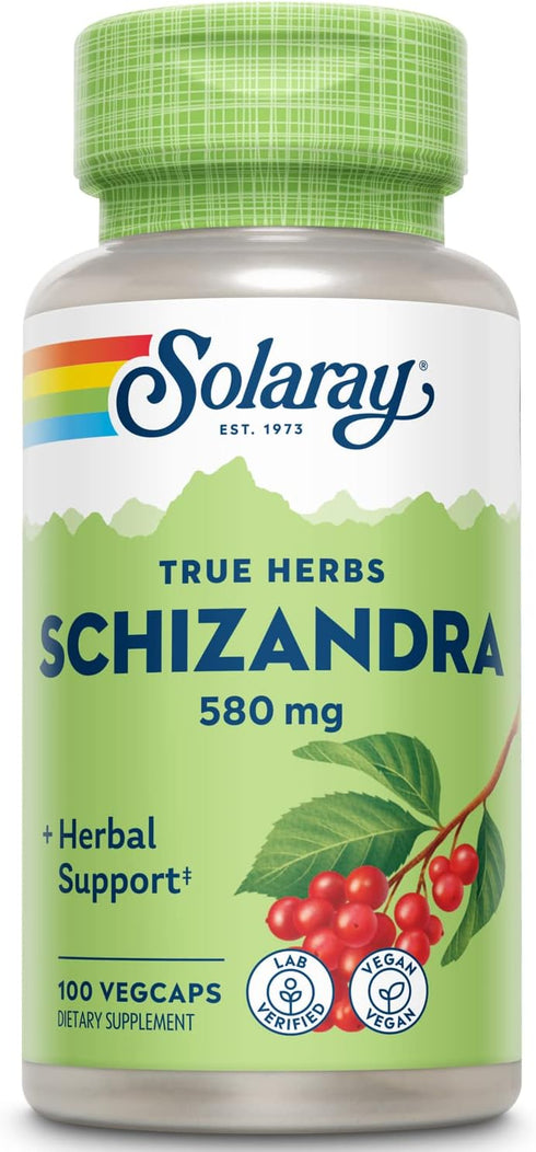 SOLARAY Schizandra Berries, 580 mg, 100 Count