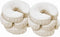 Master Massage Pack of 6 Flannel Face Cradle Covers, 100% Cotton, Off White