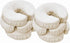 Master Massage Pack of 6 Flannel Face Cradle Covers, 100% Cotton, Off White