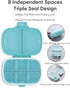 Holii Travel Pill Organizer, 8 Compartments Portable Pill Case, Daily Pill Box for Vitamins, Small Pill Container