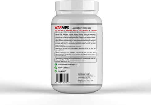 Warfare 2 lbs Advanced Whey Protein Blend, 22g Protein per Serving, Amazing Flavors (Strawberry Cream, 2 lbs)