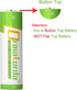 16650 Rechargeable Battery (2-Pack), 1800mAh 3.7V Li-ion with Button Top for Flashlights