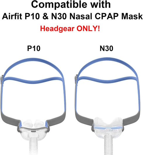 LALASTAR P10 P10, P10 N30, 3-Pack Airfit Headgear Replacement, Latest Version CPAP Headgear Compatible with AirFit