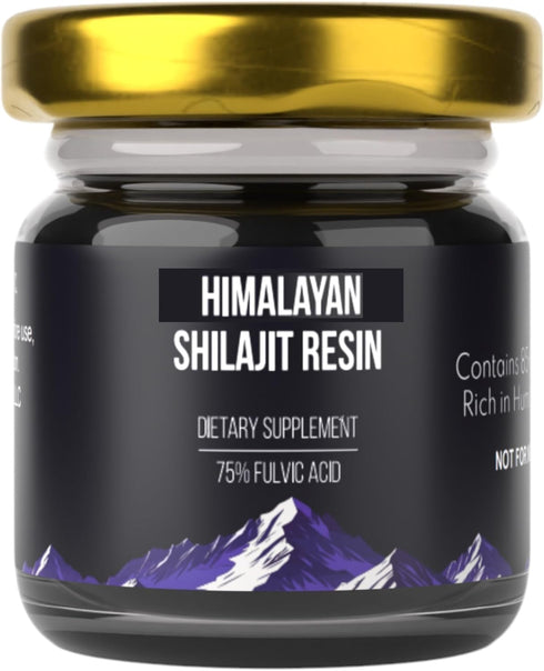 NUTRIVIUM Himalayan Shilajit Resin - 75% Fulvic Acid | Natural Energy, Stamina &