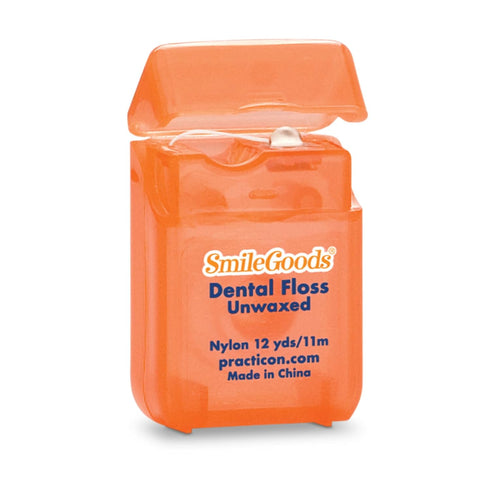 SmileGoods Unwaxed Dental Floss, Bulk Pack of 72, 12 Yards
