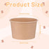 zisiueel 100 (8 oz) Pieces Ice Cream Cups Paper Disposable Sundae Bowls brown Paper Hot Cold Soup Snack Yogurt Dessert