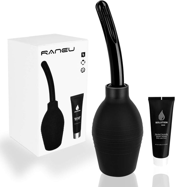 RANEU Enema Bulb Kit with Lube Anal Douche for Men Women - Superior Comfortable Materials