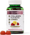 NatureWise Collagen Gummies, Strawberry Lemon Flavor - Type 1 & 3 Collagen Peptides with Biotin, Vitamin C, E, & Zinc -