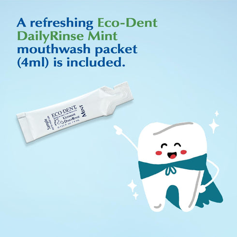 Eco-Dent Alcohol-Free Mouthwash, Mint - Ultimate Essential Mouth Care, Baking Soda Rinse with Essential Oils