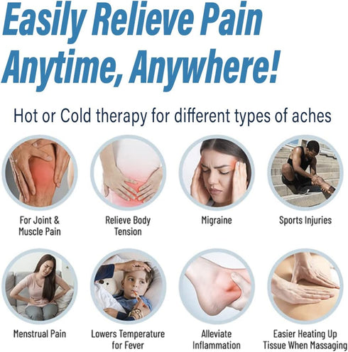 Packs, Reusable Click Instant Heat Pocket Hand Warmers, Snap It Hot/Cold Gel Heating Pad for Adults & Kids, Instant Hot