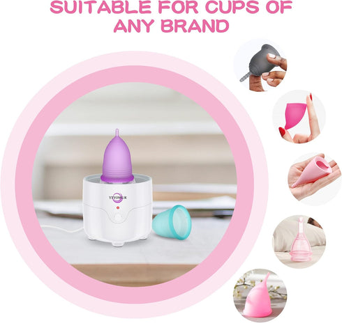 Set Menstrual Cup Kit, YTYOMUR Menstrual Cup with Two Reusble Period Cups, Compact Design - Easy to Hide to Avoid