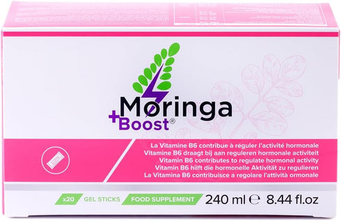 MORINGA+BOOST 20 Menopause Gel Sticks Hormone-Free Natural Supplement for Women Helps Hot Flashes, Fatigue & Hormonal