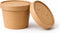 Kitchsy Disposable Kraft Paper Food Containers with Vented Lids, 50 Pack, 8 oz,