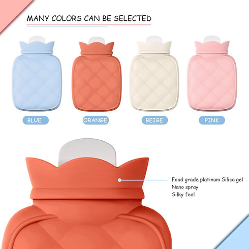 Redify Small Hot Water Bottle Bag for Hot & Cold Compress with Cover,Microwave Heating Soft Environment-Friendly