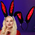 Light Up Bunny Ears Headband, LED Rabbit Ears Hair Bands Cosplay Costume Accessories for Women