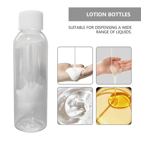 Soft 'N Style Set of 7 Empty Travel Size Bottles, Refillable Cosmetic Container Toiletry Bottles