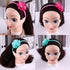 WANYU 10 Pcs Flower Bow Headbands for Girls, Toddler Chiffon Floral Hair Bands, Cute 3.5 Inch Bow Headpiece