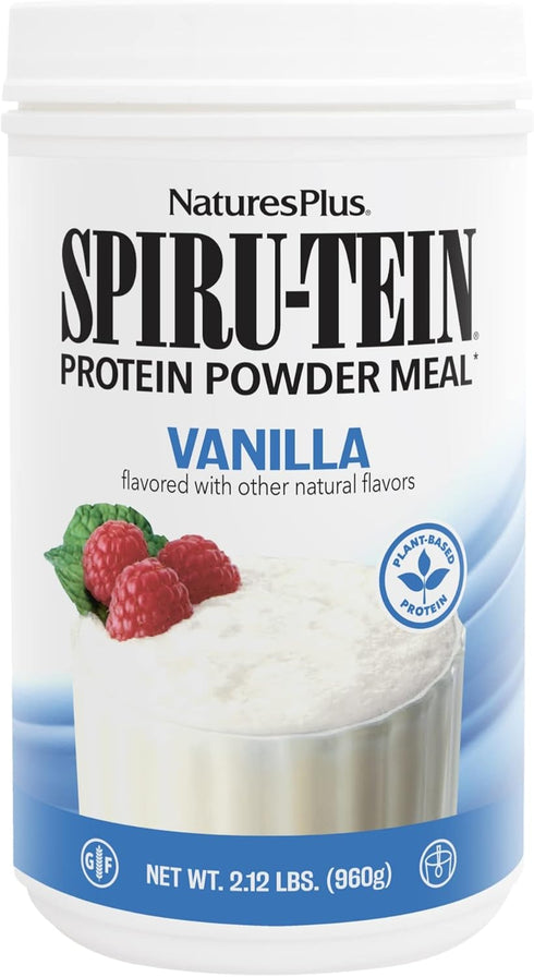 NaturesPlus SPIRU-TEIN, Vanilla - 2.12 lbs - Spirulina Protein Powder with Vitamins & Minerals for Energy - 32 Servings
