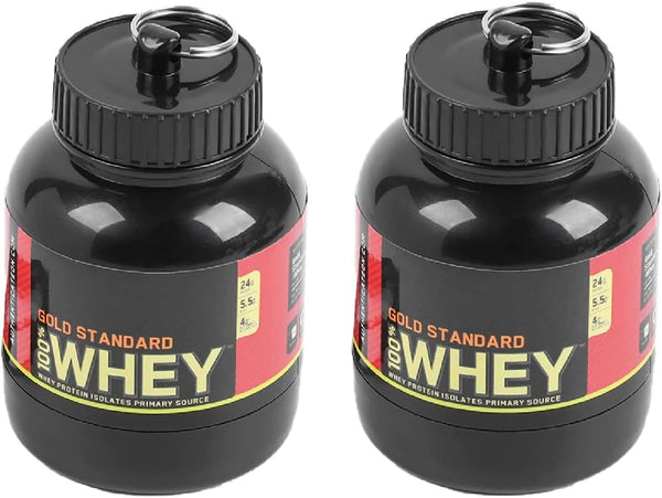 Protein Powder and Supplement Funnel Keychain - Portable Protein Powder Container with Durable Key-Chain for Gym,