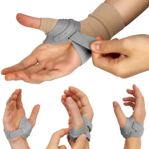 CMC Thumb Brace Splint, Adjustable Support for Thumb CMC Joint Pain, Lightweight Stabilizer for Men and Women (Slate -