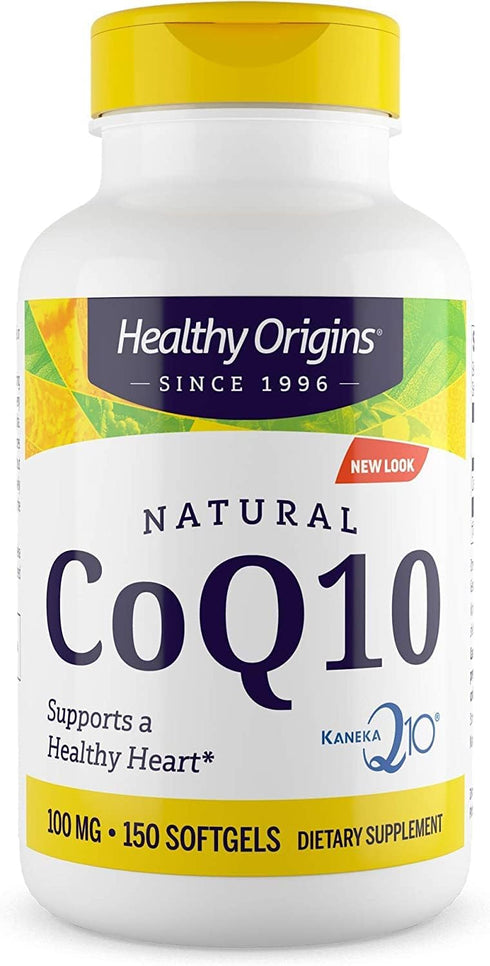 Healthy Origins CoQ10 (Kaneka Q10) 100mg Softgels, 150 Softgels, Heart Health & Energy Supplement, Gluten Free, Non-GMO