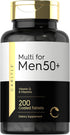 Carlyle Multivitamin for Men Over 50 Plus, 200 Count, with B Vitamins, Vitamin D, Magnesium & Zinc