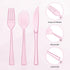150 Pack Plastic Silverware, Disposable Heavy Duty Utensil Set, 50 Forks, 50 Knives, 50 Spoons for Parties and Events