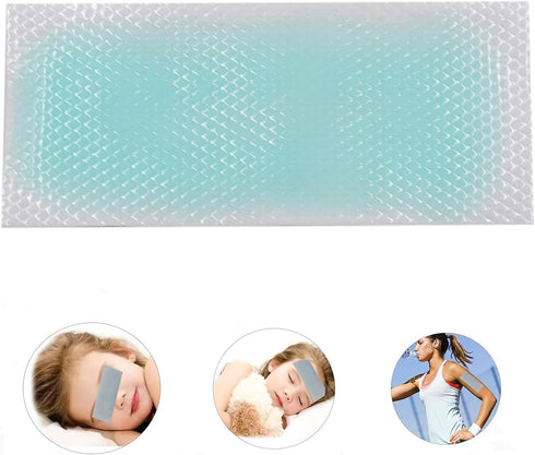 40 Pcs Fever Cooling Gel Patches, Cooling Forehead Strips for Headache, Toothache Pain Relief, Blue