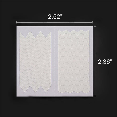 WOKOTO 24 Sheets French Nail Stickers for Women, Heart Shape, Star, Wave, Smile Shapes with Tweezers and Brush Set