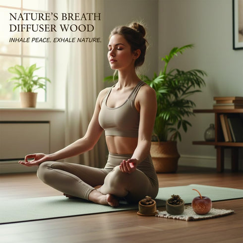 Vantico (3) Natural Wood Aroma Diffuser, Waterless Essential Oil Sphere Design, Walnut Base, Simple Minimalist Decor