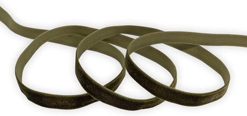 Olive Green Velvet Ribbon, 3/8 Inch Moss, 25 Yards for Gift Wrapping, Hair Bows, Wedding Decorations, Crafts