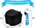 Black Denture Soaking Container, Waterproof Cleaning Case for Partial Denture, Retainer, with Strainer and Lid