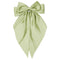 Large Olive Green Hair Bows for Women, Silky Satin Hair Clips, Long Tail Oversize Hair Barrettes