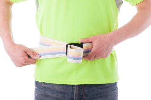 COW&COW 72 Inch Gait Belt, Transfer and Walking Assistance with Quick Release Buckle (Pastel Stripe)
